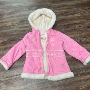 Vintage Osh Kosh pink winter fur lined coat